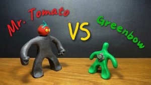 Mr. Tomato VS Greenbow — | Stop Motion animation / пластилиновая анимация |.
