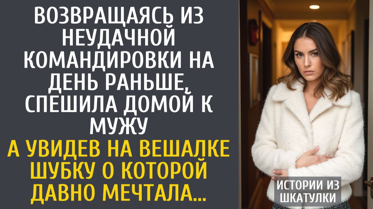 Истории из жизни Возвращаясь из неудачной командировки раньше, спешила к мужу… А увидев шубку мечты