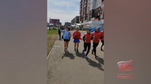 Знамя Победы пронесли «Братчане» по улицам города