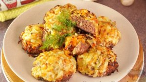 МЯСНЫЕ СТОЖКИ С ГРИБАМИ И СЫРОМ
