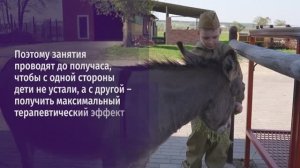 Мальчик занимается в конно-реабилитационном центре «Благое ДЕЛО» уже третий год