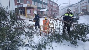 В Сургуте устраняют последствия непогоды