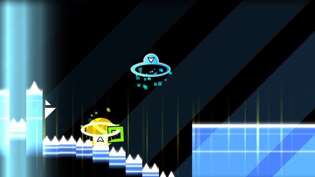 Прохождение уровня Blue Rift на 3 монетки Geometry Dash