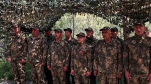 Возложение венков танкистами 589 полка «Рыкари» на месте памятника командному пункту генерал-майора