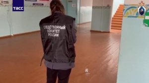 Кадры работы следователей на месте стрельбы в школе на Кубани.