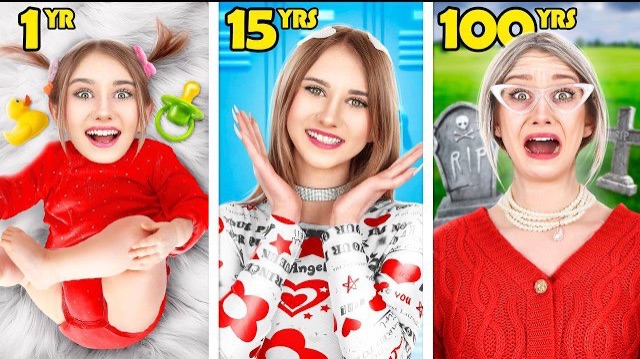 Каждый час становлюсь на ГОД СТАРШЕ! ⏰ Я стала взрослой за 24 часа... Лютая ИМБА 🔥 смотреть онлайн