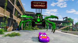 ПОБЕГ ОТ ПОЖИРАТЕЛЯ МОЛНИИ МАККУИНА, ЭКСКАВАТОРА И МЭТРА-ПАУКА — BEAMNG.DRIVE