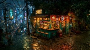 Lofi Zen – Night Rain at the Corner Bakery in Shionara ｜ Relaxing Lo-fi Mix for Study, Sleep