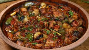 Куриный Тажин с карамелизованным луком. Простой и изысканный ужин в одной кастрюле