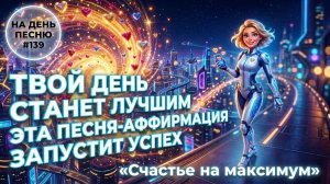 НА ДЕНЬ ПЕСНЮ #139 | ЗАРЯЖЕННАЯ ПЕСНЯ-АФФИРМАЦИЯ НА УСПЕХ И РАДОСТЬ | «Счастье на максимум»