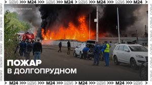Пожар в Долгопрудном увеличился до 2 550 квадратных метров - Москва 24