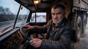Старый водитель КАМАЗа