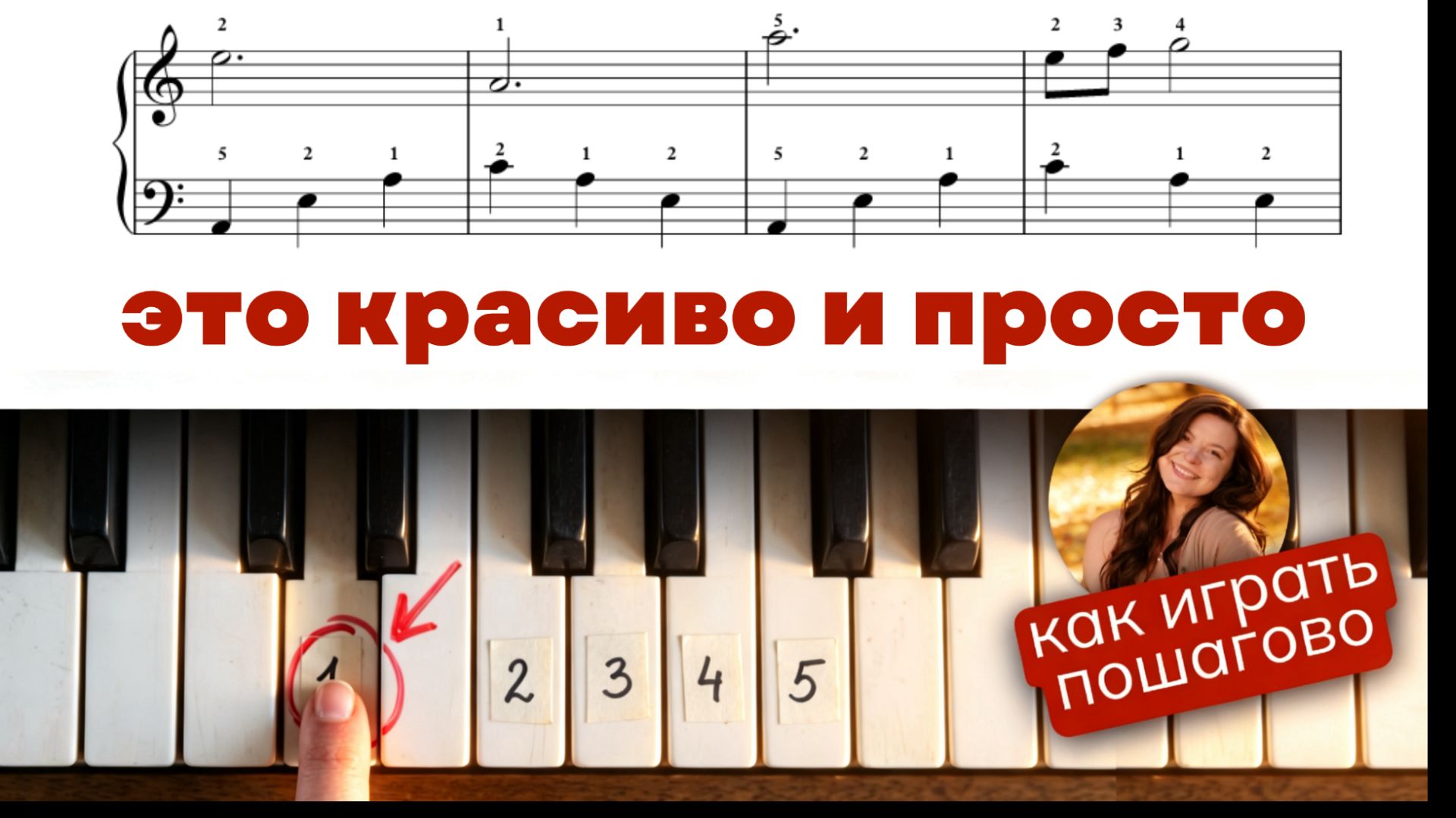 Музыка из ПРОФЕССИОНАЛ на фортепиано - пошаговый разбор + легкие и красивые ноты