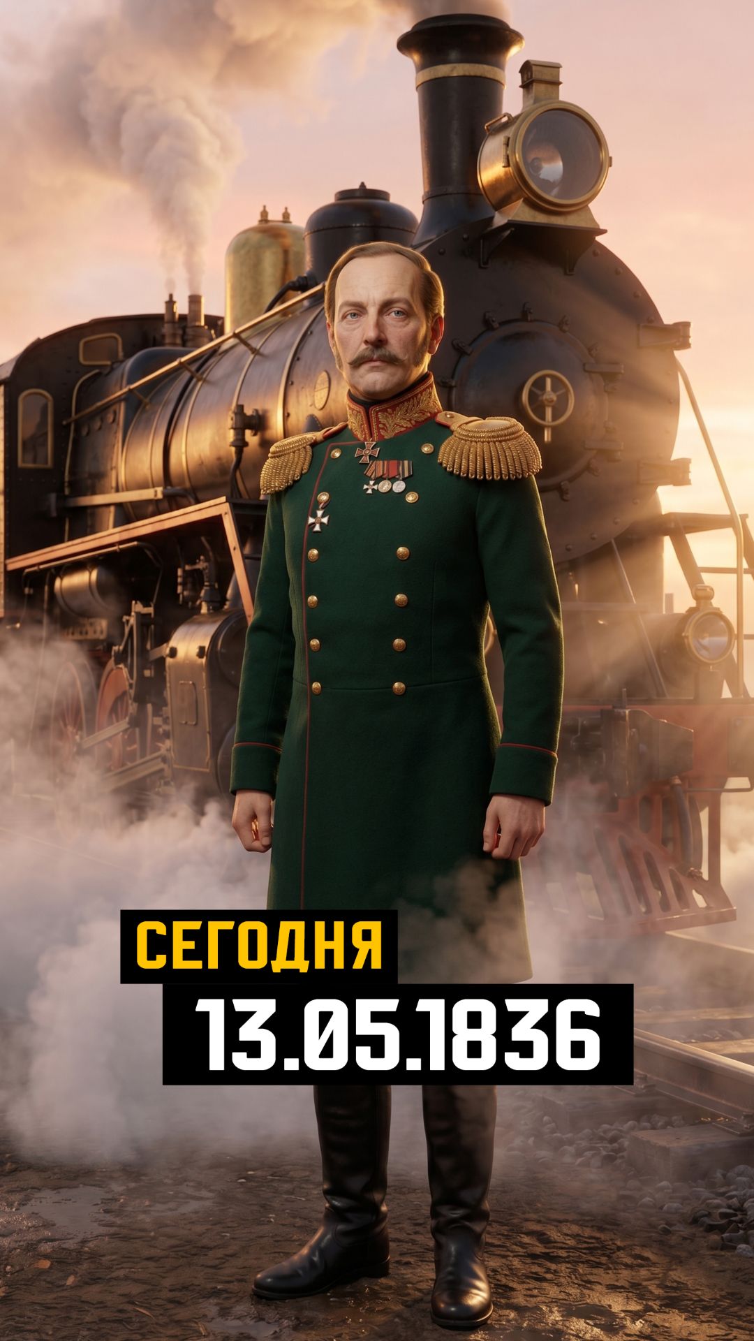 13.05.1836 Начало строительства первой железной дороги в России 🚂#сегодня #история #13мая