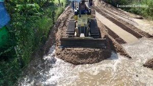 Amazing Project Clearing Forest Lands By Skill Driver Bulldozer D20P Pushing Forest & Land & Grass