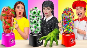 Кулинарный Челлендж# Уэнсдей Против Бабушки # Смешные Моменты от Mega DO Challenge