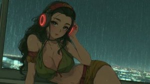 the city breathes under a silent rain 🏙️ ⧸⧸ dark screen ambient synth focus