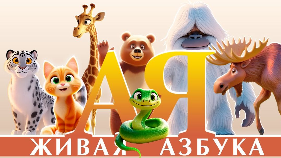 Живая азбука для детей/Алфавит для малышей/Учим Русский алфавит