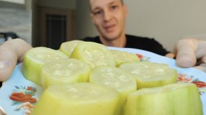 Мукбанг: кабачок и каша с тыквой