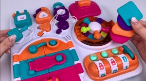 Игра - Милая розовая доска-антистресс! Красивая распаковка и Обзор ярких игрушек! Видео для детей!