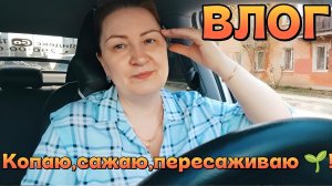 ВЛОГ «Копаю,сажаю 🌱 пересаживаю цветы 🥀!)😊
