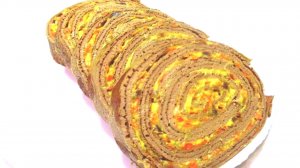 Вкусный закусочный рулет из куриной печени