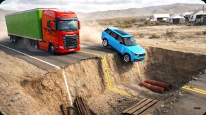 Испытание «Машины против ловушки в канаве» №2 в BeamNG Drive! (2)
