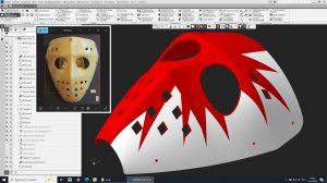 Хоккейная вратарская маска в Компас-3D