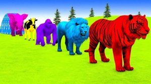 КОГДА ЖИВОТНЫЕ УСТРОИЛИ БЕЗУМНЫЙ СПУСК! 🤯🐘 Коровы, Слоны, Гориллы и Тигры в 3D-хаосе —...