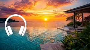 СПОКОЙНАЯ МУЗЫКА для отдыха Панорамный бассейн на закате🌅 медитации и глубокого расслабления 4 часа