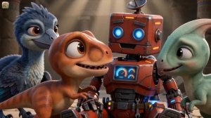 Робот-помощник малыша Тираннозавра против гигантского робота! 🦖🤖 МУЛЬТИК АНИМАЦИЯ  о динозаврах