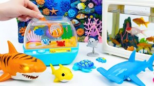 Мультики для детей. Красивый аквариум с игрушечными рыбками🐢🐟 Смотреть онлайн мультики для малышей
