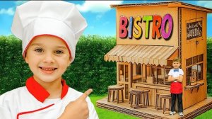 Приключение в картонном кафе для детей!