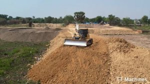 Fantastic Techniques SHANTUI Dozer Push Stone  Building New Road Connection Processing