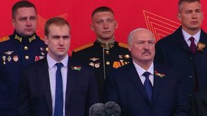 Юный Николай Лукашенко на параде Победы в Москве