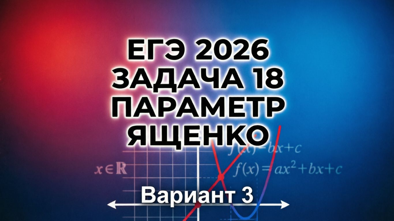 Вариант №3 Параметр (задание №18) из Ященко 36 вариантов 2026 ЕГЭ профиль по математике.