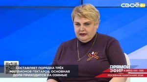 Общая посевная площадь всех сельскохозяйственных культур в Ставропольском крае