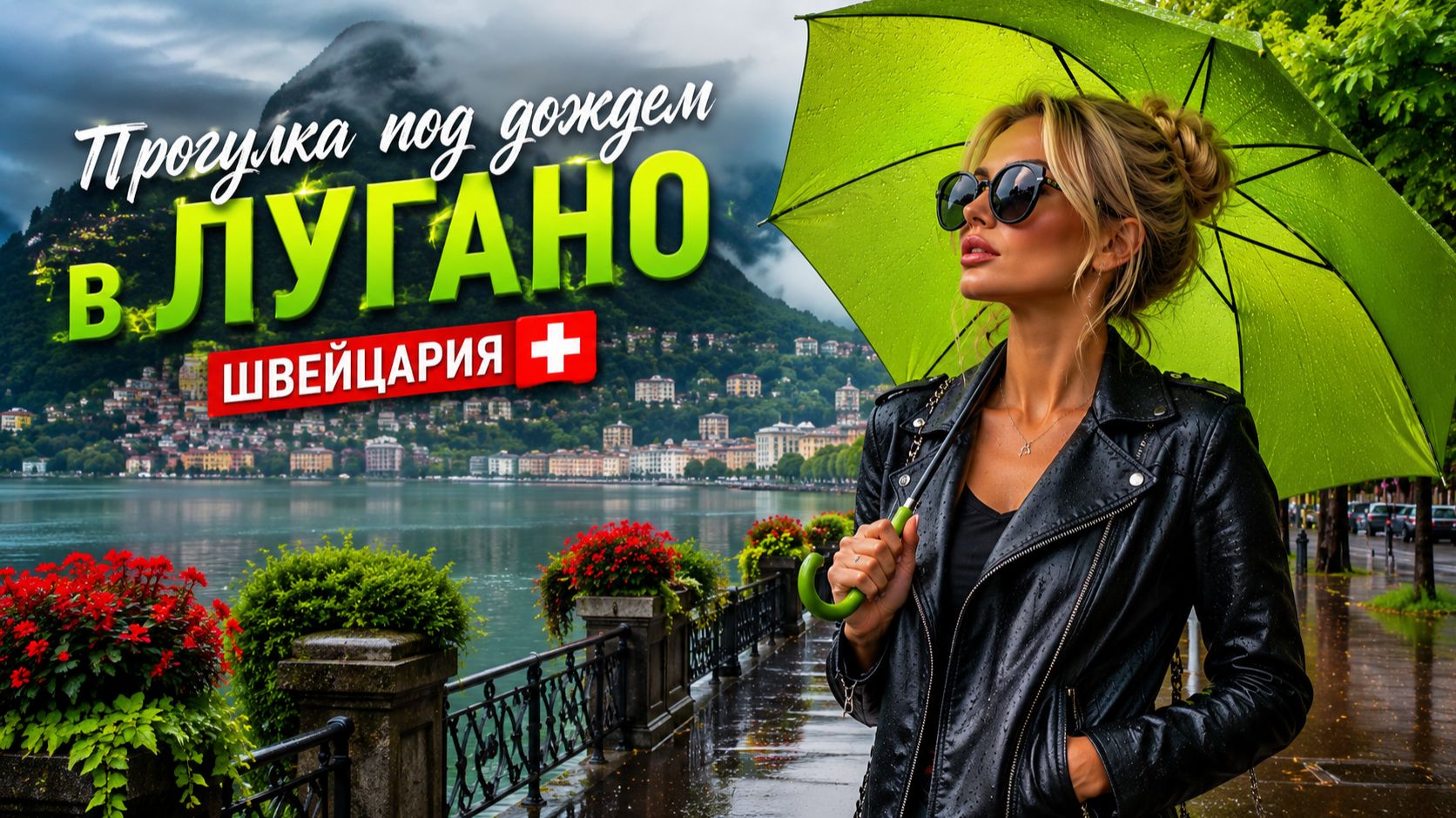 Прогулка под дождем в Лугано, Швейцария 🇨🇭 Самый очаровательный швейцарский город — озеро Лугано