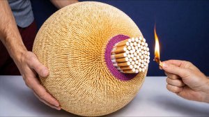 🚬 Гигантский спичечный шар — эксперимент с ударной волной из 50 000 спичек 🔥