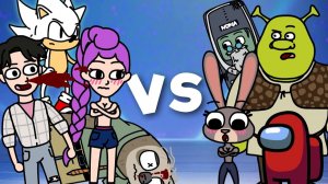 Сборник анимационных битв 5 — Kpop Охотники на демонов, Соник, Зверополис 2, Шрек
