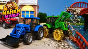 Мультик про машинки 🚜 Золотые колёса и авария! Урок для тракторов