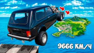 Как далеко чит тачка улетит с огромного трамплина в ГТА 5? GTA 5 Online