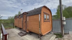 Баня бочка «Квадро» 6 метров с боковым входом увеличенного диаметра купить в Гороховце.
