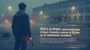 На Кубани девятиклассник открыл стрельбу в школе из-за заваленного экзамена.