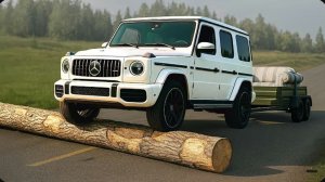 Пятое испытание «Машины против упавшего дерева» в BeamNG Drive!