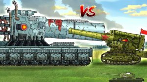 КТО ВЫСТРЕЛИТ ПЕРВЫМ Густав VS Советская Мортира - Мультики про танки