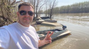 Тест лодочного электромотора Aiqidi E7 5.1Kw 7 л.с. на лодке Казанка.Река Обь,1 мая 2026,Новосибирск