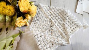 Вяжем красивый узор для ажурной косынки 🧶