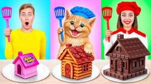 Кулинарный Челлендж# Я против Бабушки с Котиком # Фантастические Лайфхаки с Едой от Multi DO Smile