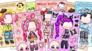АСМР Бумажный 💗 K-Pop Demon Hunters 💗 Красивые наряды для кукол